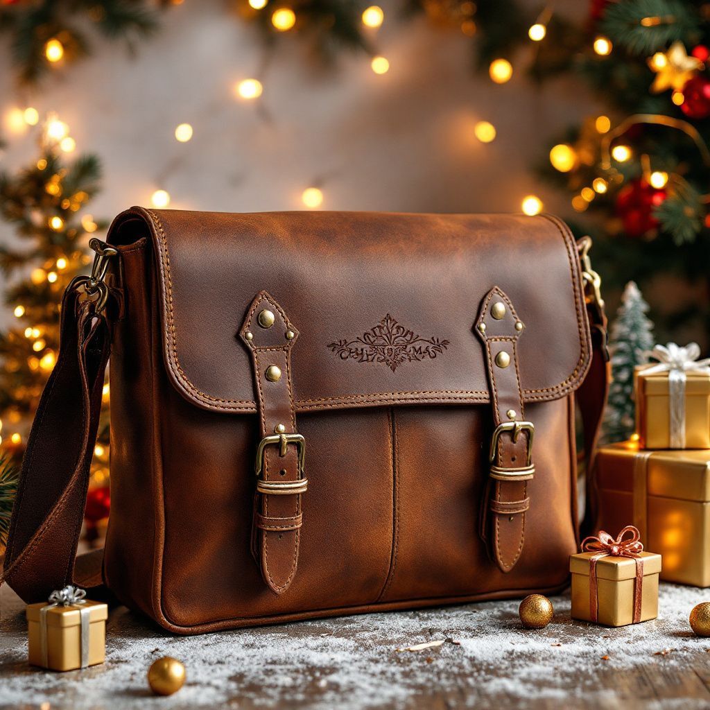 Leather gifts arranged for Christmas or Eid celebration